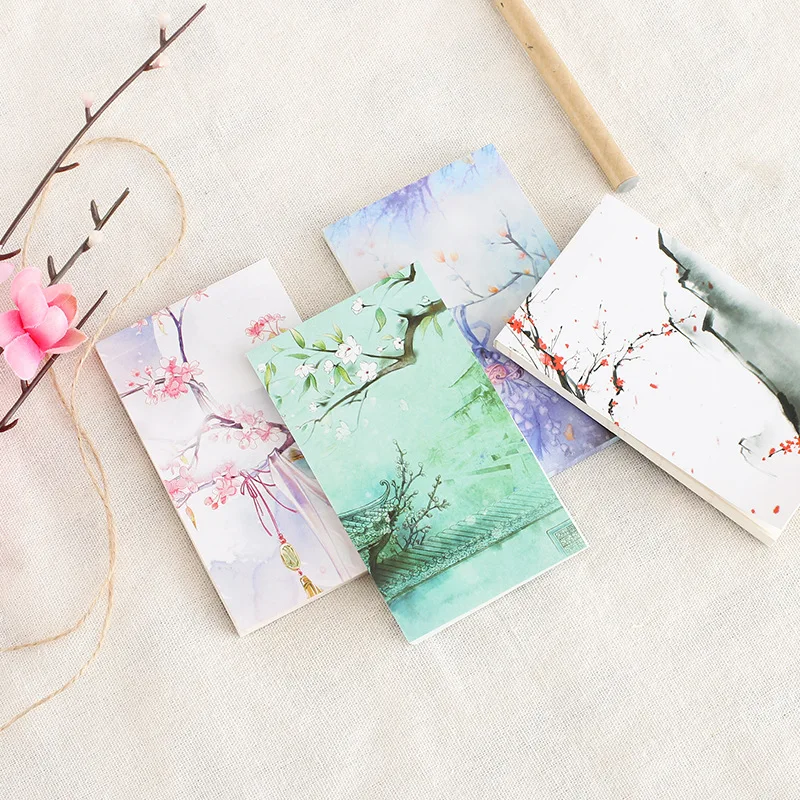1 шт. портативный блокнот в китайском стиле с красивыми цветами|Записные книжки| |