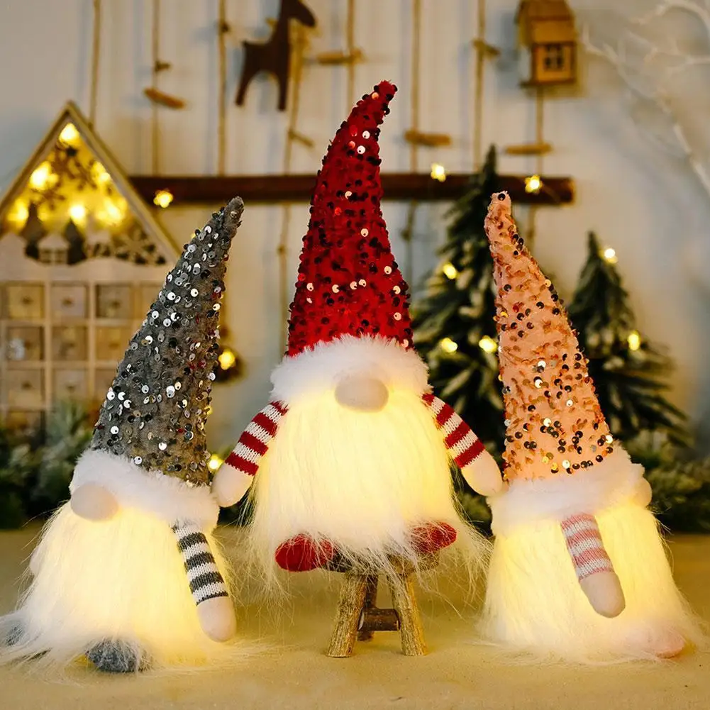 Christmas Glowing Gnome Elves Faceless Doll 2021 Merry Decorations Xmas Gifts Ornament Navidad Noel Happy New Year 202 | Дом и сад