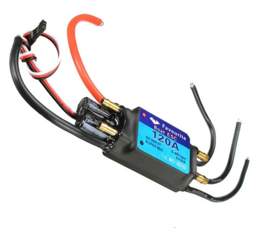 fvt 120a 2s 6s bec 5v5a бесщеточный esc электриче