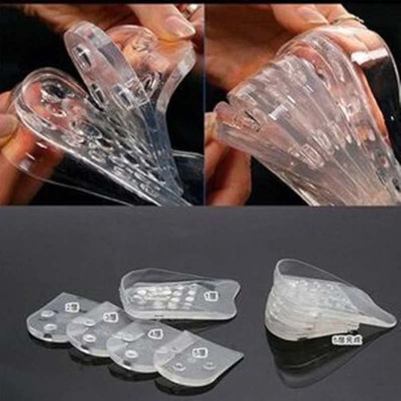 1 пара прозрачные гелевые подушечки для пятки увеличивающие рост|shoe heel lifts|heel liftgel