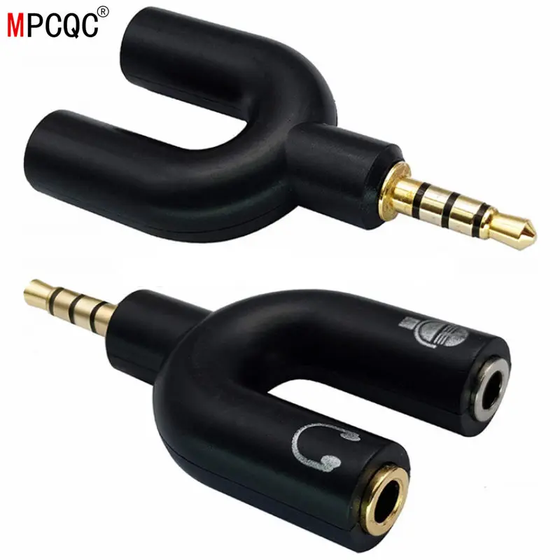 U Тип Универсальный адаптер с двойным 3 5 мм разъем для наушников аудио сплиттер