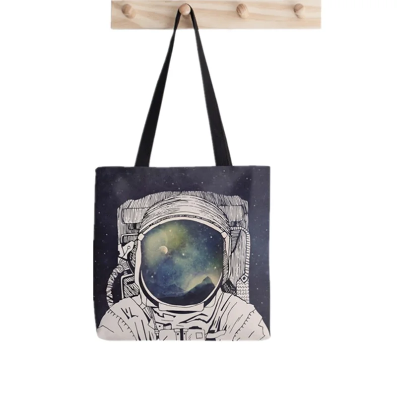 

Women Shopper bag dreaming Of Space Printed Kawaii Bag Harajuku Shopping Canvas Shopper Bag girl handbag Tote Shoulder Lady Bag