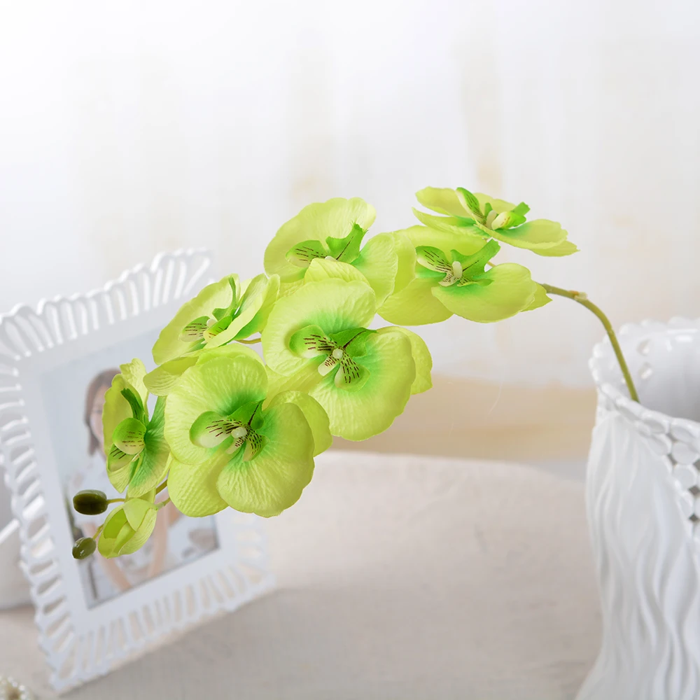 

1PC Artificial Flowers Real Touch Artificial Moth Orchid Butterfly Orchid for New House Home Wedding Festival Decoration