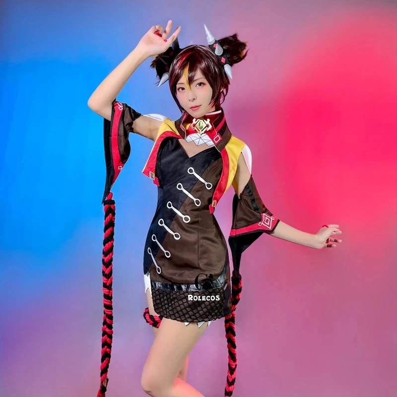 

Anime Game Genshin Impact Cosplay XINYAN Cosplay Costume Game Genshin Impact Costume for Women Christmas Suit Sexy Outfit