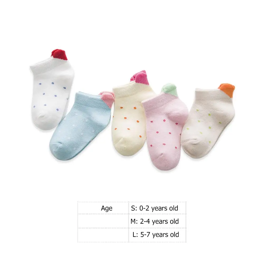 

Kids Boys Girls Boat Socks Spring Autumn Combed Cotton Little Rabbit Comfortable Ssoft No Ball Wave Point Cute Warm