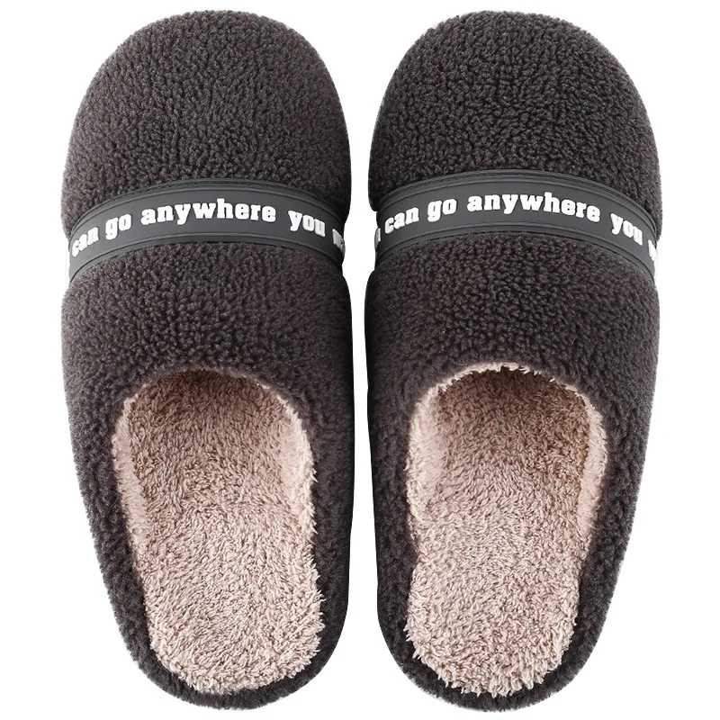 

Women Winter Home Solid Patchwork Shoes Non-slip Soft Winter Warm House Slippers Indoor Bedroom Lovers Couples Floor Shoes