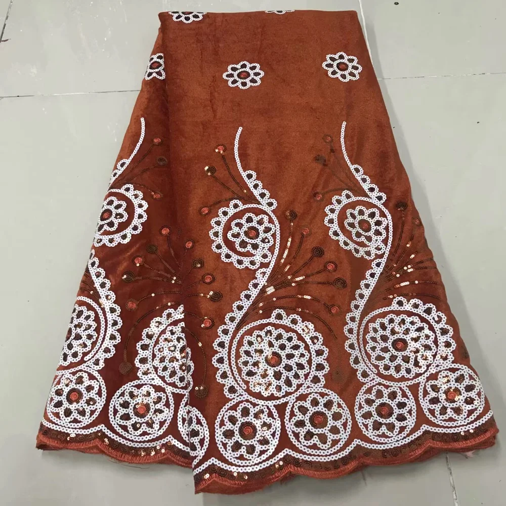 Новый дизайн модная бархатная кружевная вышивка с блестками 2020