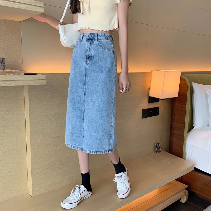 

Denim Skirt Women's Mid-Length