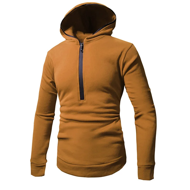 

Hoodeds New 2020 Men Autumn Hoodies Hombre Casual Streetwears Men's Clothes Solid Hat Fashion British Style Street dress MOOWNUC