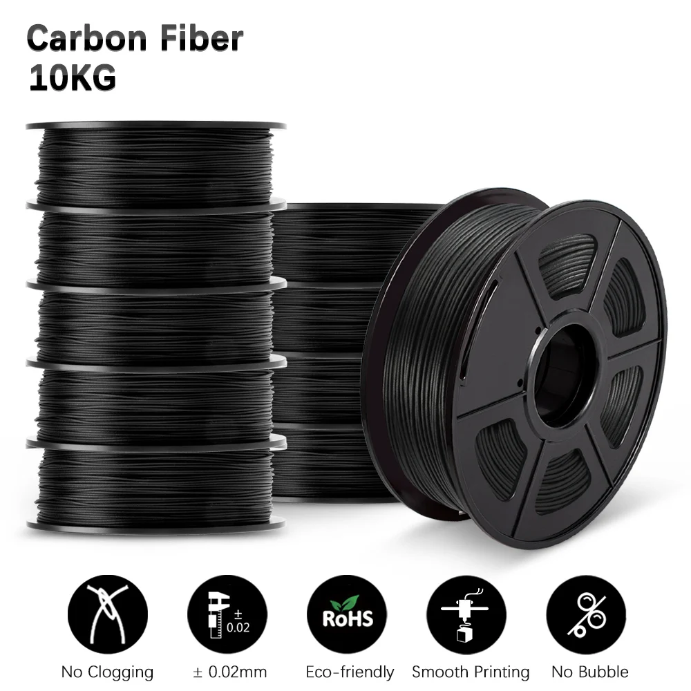 

PLA Carbon Fiber Filament For 3D Pen Plastic 1.75MM 2-10 Rolls / Set Refills Bendable Non-Toxic Printer Handles DIY Gift