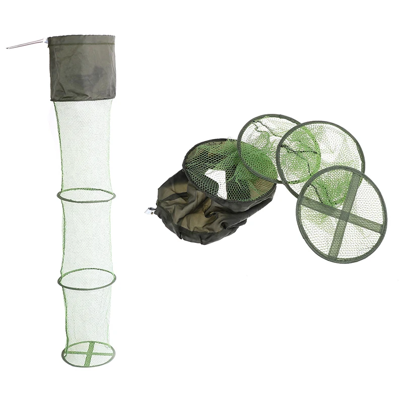 4-слойная Складная рыболовная клетка для погружения 1 2/1 5 м сохранения рыбы в воде