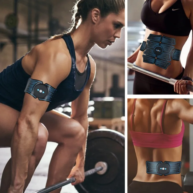 

Battery Fitness Electric Muscle Stimulator Abdominal Body Muscles Ems Pulse Massager 8 Points Home Slim Weight Loss Equipment