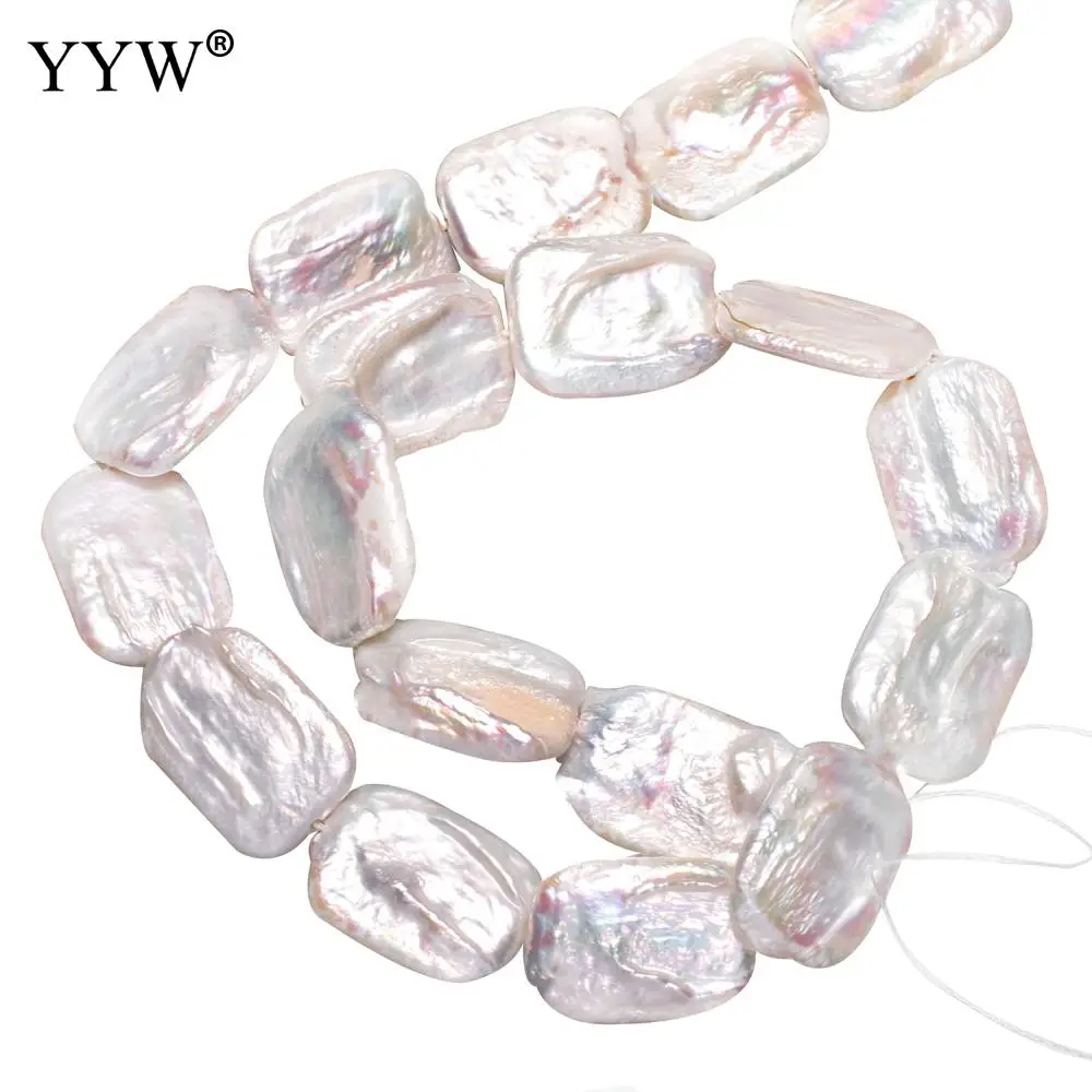 

Cultured Baroque Freshwater Pearl Beads natural white 14-17mm 0.8mm 15 Inch Strand for DIY Necklace Jewelry Making Accessory