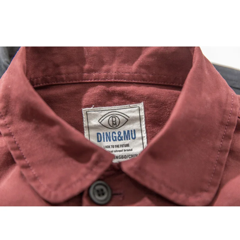 Винтажная Мужская Рабочая одежда с двумя карманами рубашки куртки 1990 S модные