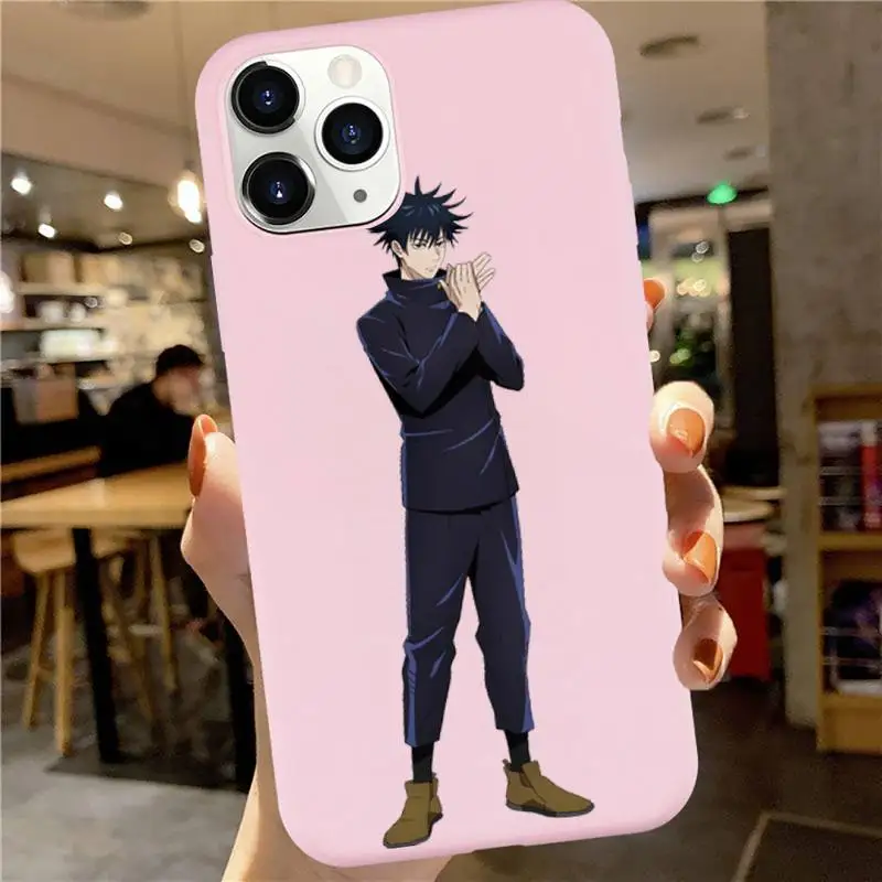 

Jujutsu Kaisen Anime high quality Cool Phone Case Candy Color for iPhone 6 7 8 11 12 s mini pro X XS XR MAX Plus