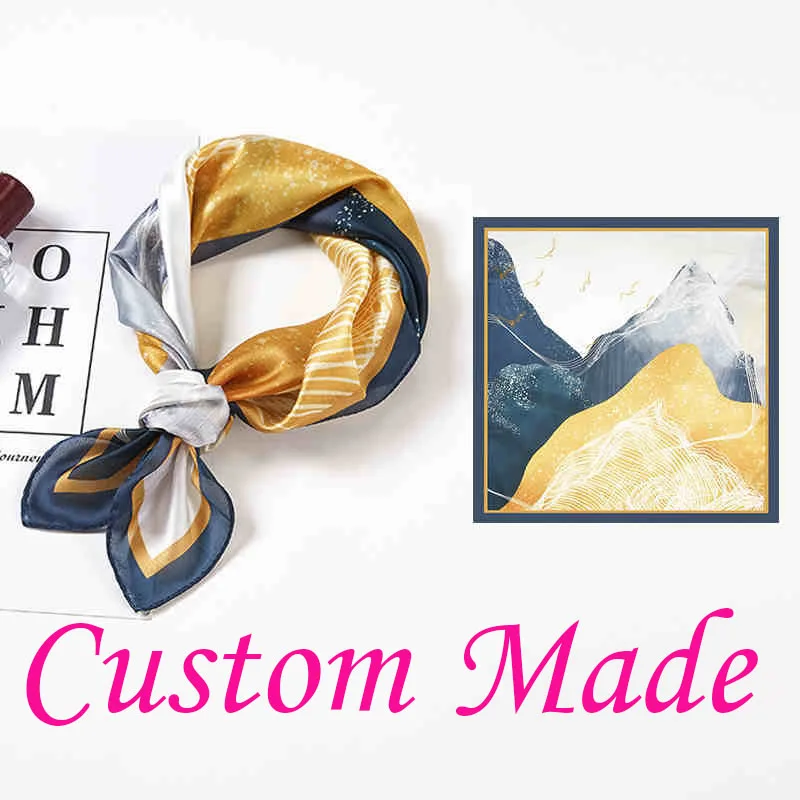 

Luxury brand CC rayon classic letter pattern scarf female headband bag accessories small bow tie multicolor headscarf WJ20069AB