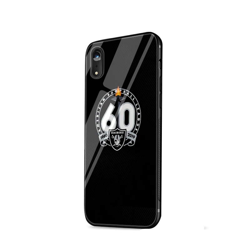 mobile phone case glass for iPhone xr x xs max 7 8 6 6s Plus cover Oakland Raiders |