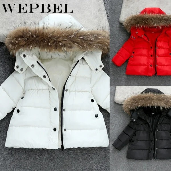 WEPBEL/детская одежда для девочек коллекция 2018 года новое зимнее хлопковое пальто