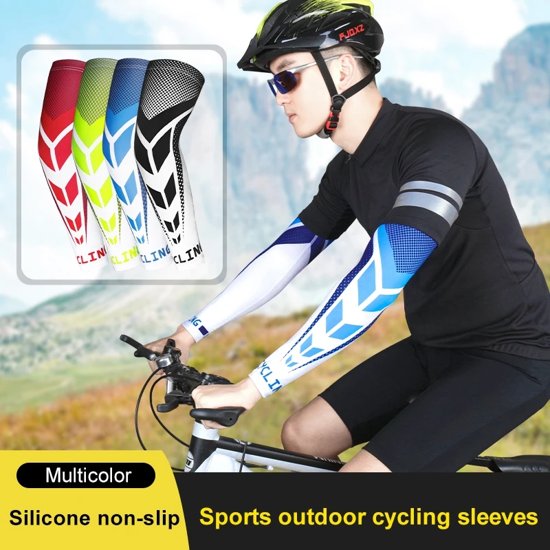

1 Pair Cycling Arm Sleeve Sports Basketball Arm Compression Sleeve Summer Running Arm Warmer UV Protection Sunscreen Arm Cover