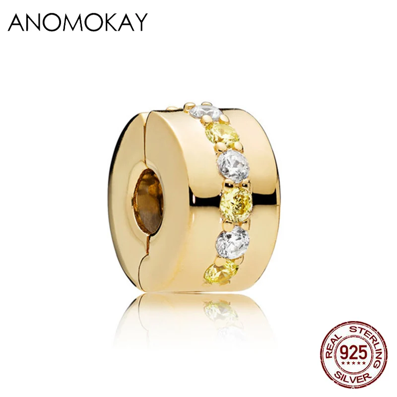 Anomookay, Стерлинговое Серебро 925 пробы, смешанный стиль, золотой цвет, подвески, подвеска из бисера, подходит для браслета Пандора, лучший сделай сам, ювелирное изделие, подарок