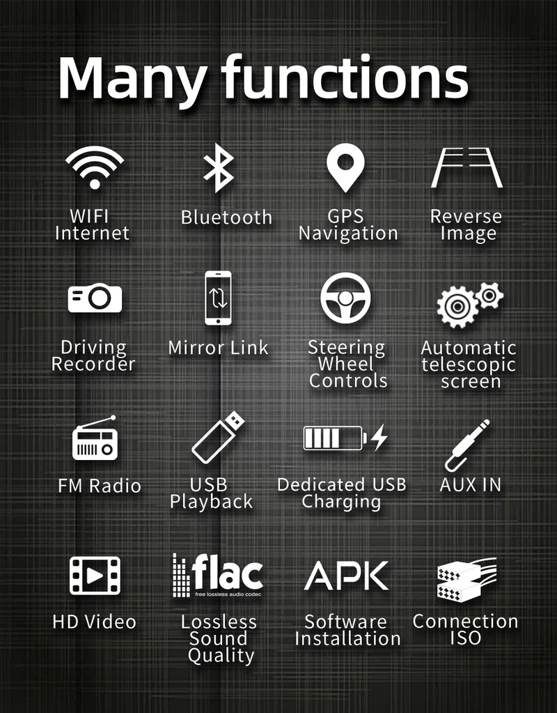 Автомобильный радиоприемник Android 9 0 GPS Wi-Fi 40 языков 3USB 7 дюймов HD 1 Гб + 16 ГБ RCA Bluetooth 4
