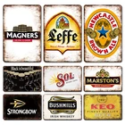 Металлический постер с изображением пива в Бельгии, табличка, винтажные Тики, брикет, ретро, потертый шик, мужская пещера, домашний Настенный декор