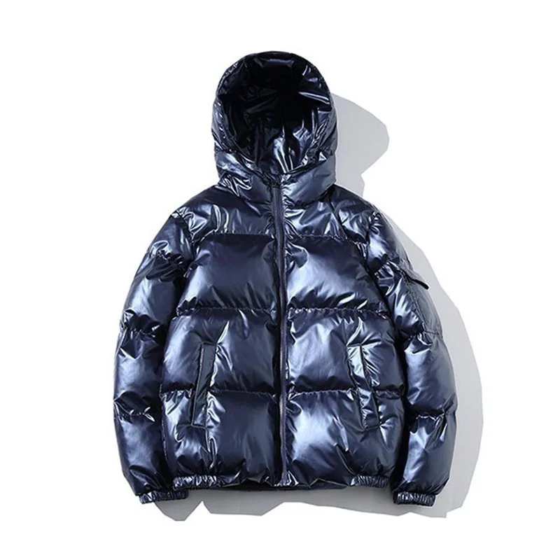 Dropshipping 2020 Women's Down Jacket Winter Glossy Silver/Black/Gold/Blue Plus Size Hooded Parka Outwear Padded Coats | Женская