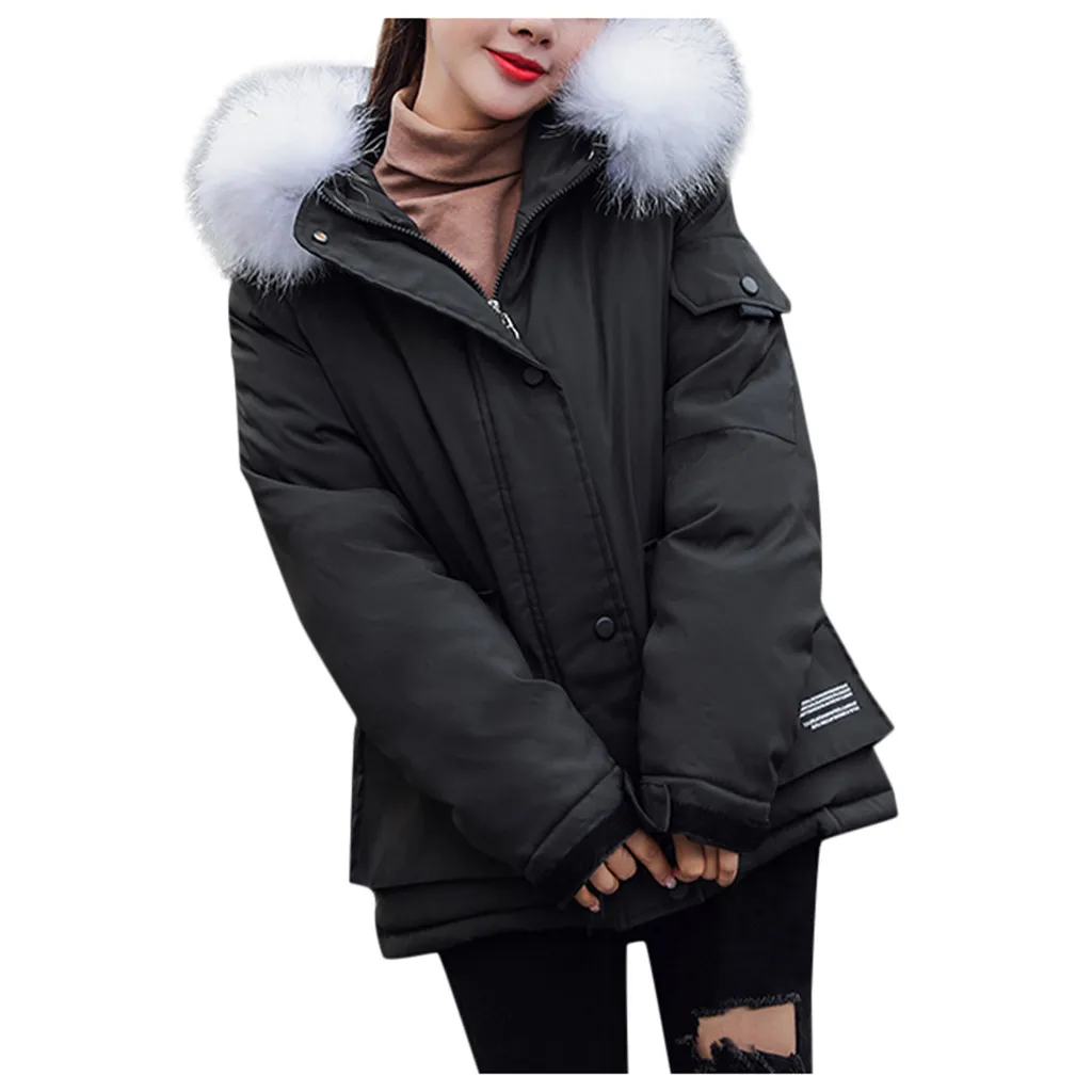 2019 Новое модное пальто женское пуховое хлопковое стеганое короткое ожерелье с