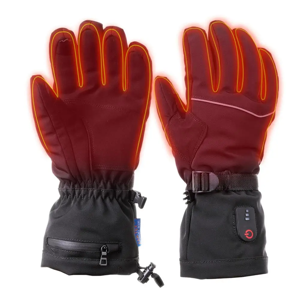 

Electric Heated Gloves Chargeable Heated Gloves Winter Gloves Three-Speed Thermostat For Skiing Mountaineering Cycling Hiking