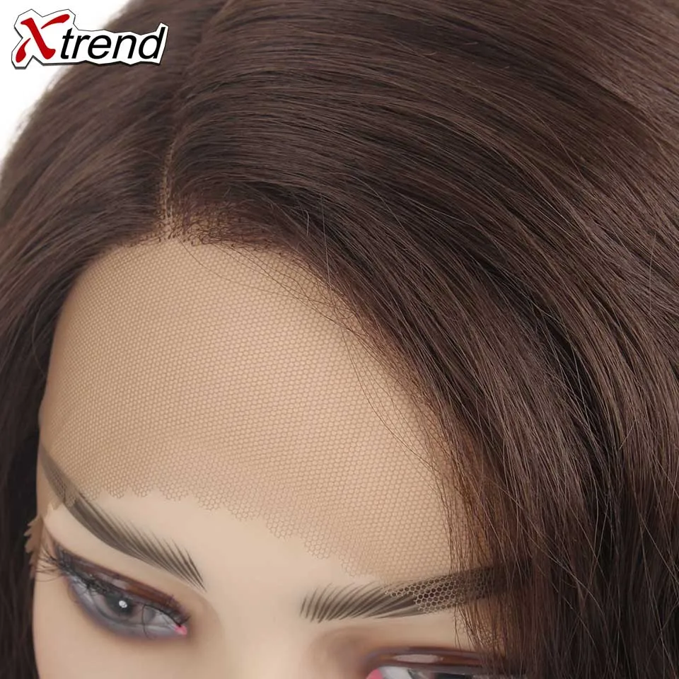 Парик Xtrend короткий с волнистыми синтетическими кружевами спереди для женщин