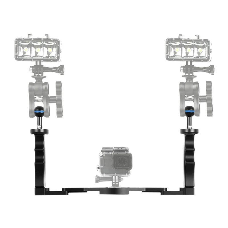 

PULUZ Dual Handles Aluminium Alloy Diving Tray Stabilizer For Underwater Camera Housings For Sony Canon DSLR Camera