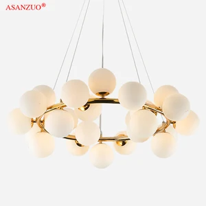 Magic Bean современная стеклянная светодиодная подвесная люстра s черный золотой бар подвесной светильник обеденный G4 подвесной светильник Ретро Лофт люстра