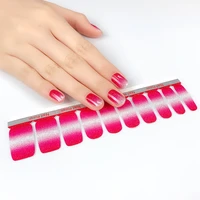 nail stickers glitter light red pink half color fresh nail decals manicure tool diy nail art tool accessories manicure
