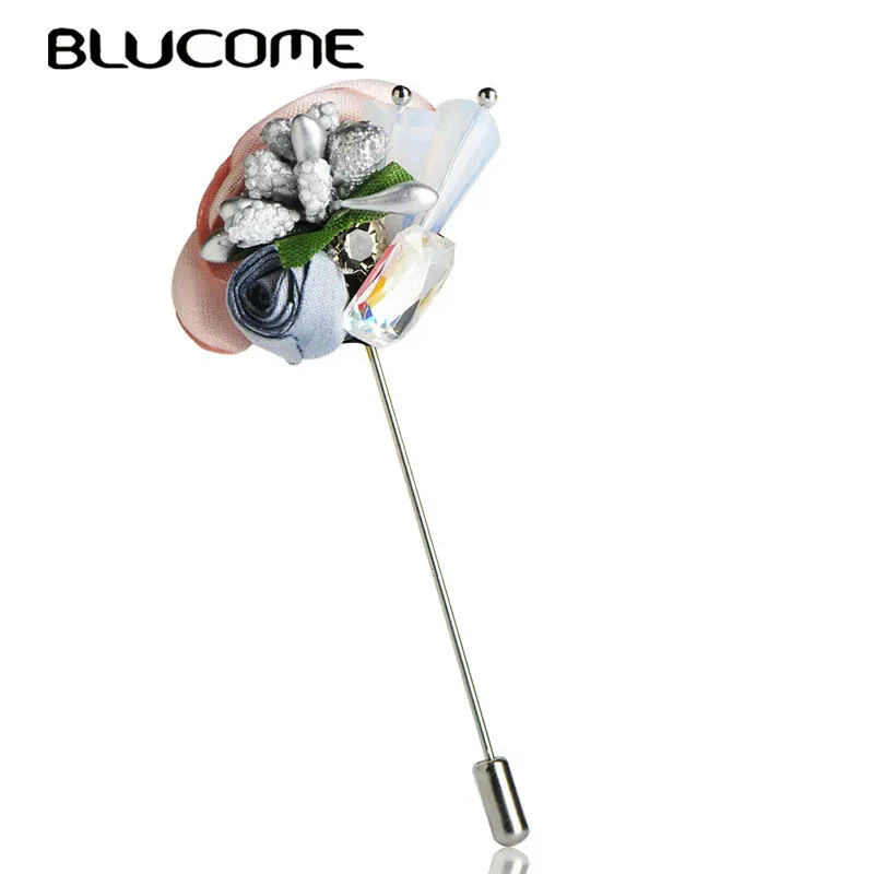 Женская брошь в форме цветка Blucome нейлоновая розы значок на лацкан аксессуар для