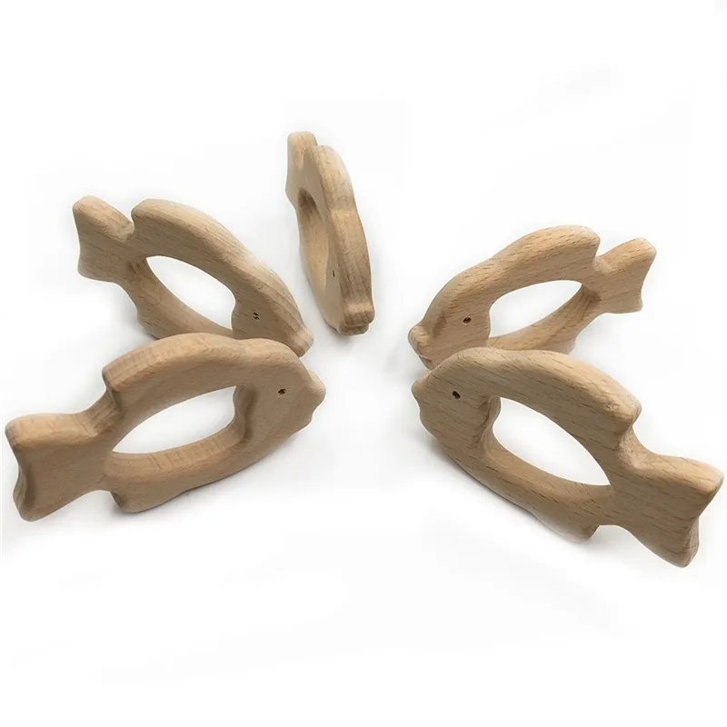 5 шт. детский прорезыватель натуральный безопасный деревянный Прорезыватель для