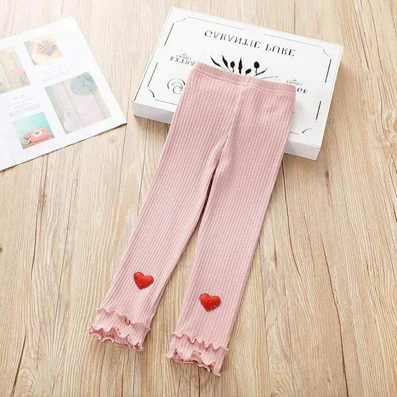 Яркие штаны для девочек Детские леггинсы Сезон осень Леггинсы Милые эластичные
