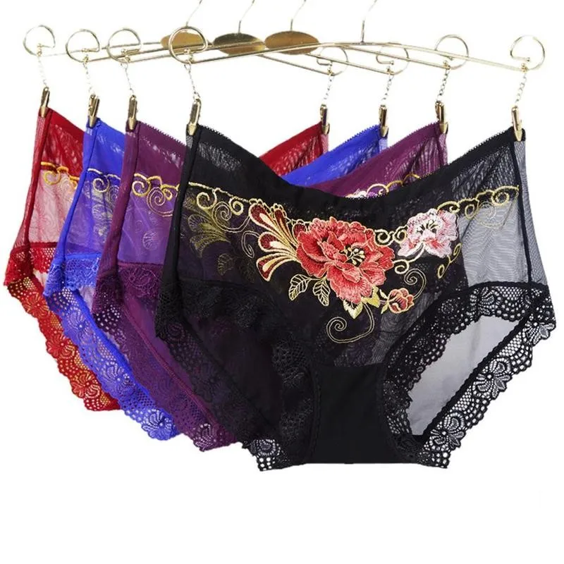 Трусики большого размера прозрачные сексуальные кружевные трусики с высокой