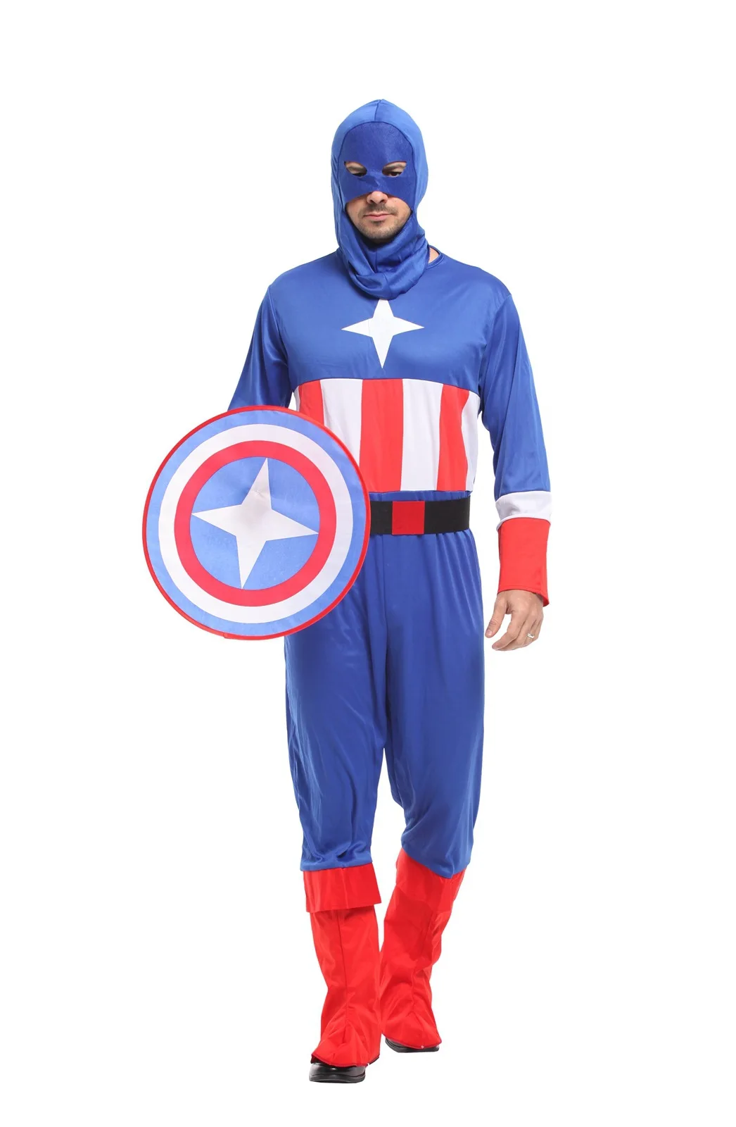 

Adults Men Superhero Jumpsuit Mask Hero Outfit Halloween Cosplay Costumes Masquerade Carnival Party Role Play Dress Up Suit