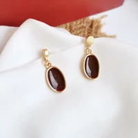 mihan 925 silver needle modern jewelry gold color earrings 2021 new design hot selling enamel red drop earrings for women gifts