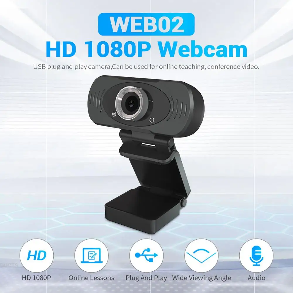 ESCAM 2MP веб-камера с микрофоном HD 1080P потоковая для ПК MAC ноутбука P2P USB камера YouTube Skype