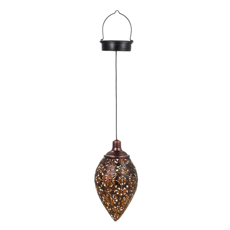 

Hanging Solar Lights Outdoor Waterproof Decorative Solar Lantern LED Olive Shape Lamp For Garden Patio Yard Lawn Path