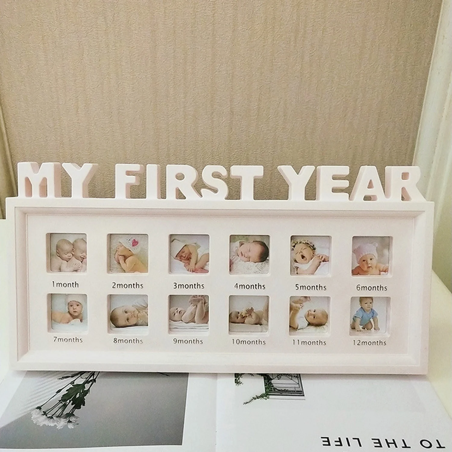 Творческий DIY 0 12 месяцев мой первый год фотографии дисплей пластиковая фоторамка
