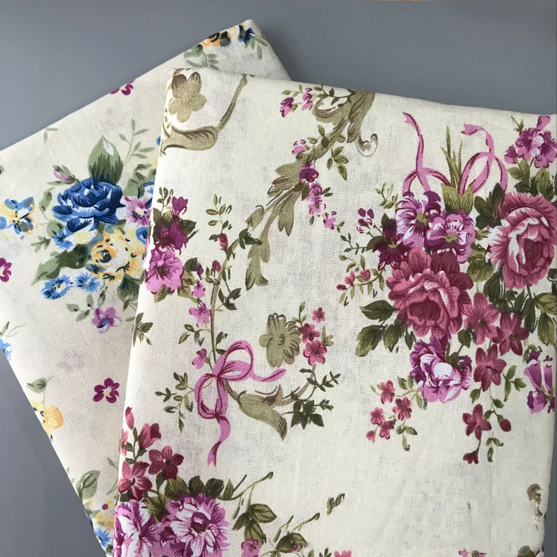 

Penoy Printed Cotton And Linen Fabric Printed Upholstery Cloth DIY Sofa Curtain Tablecloth Home Decor Tissue