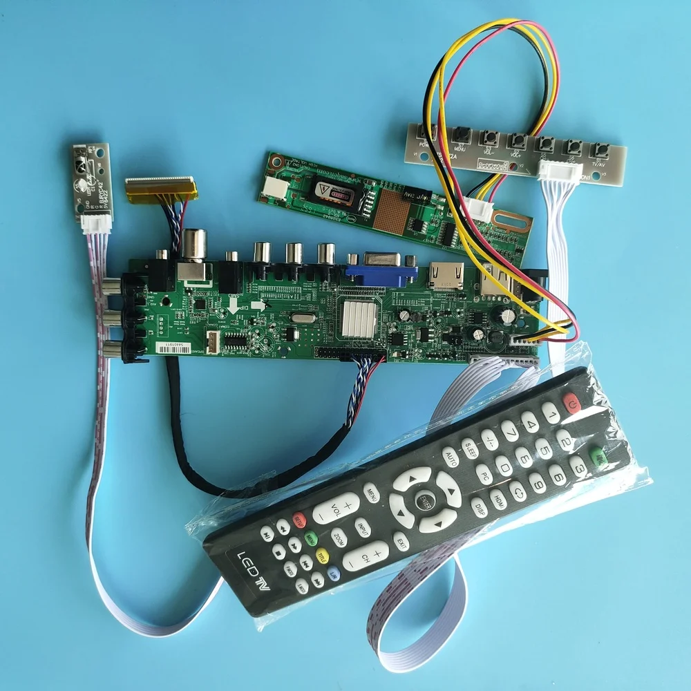 

Kit For LTN150XG-L07/LTN150XG-L08 30pin 1 CCFL LCD Digital HDMI 1024X768 remote DVB-T Panel Controller board TV VGA USB AV 15"