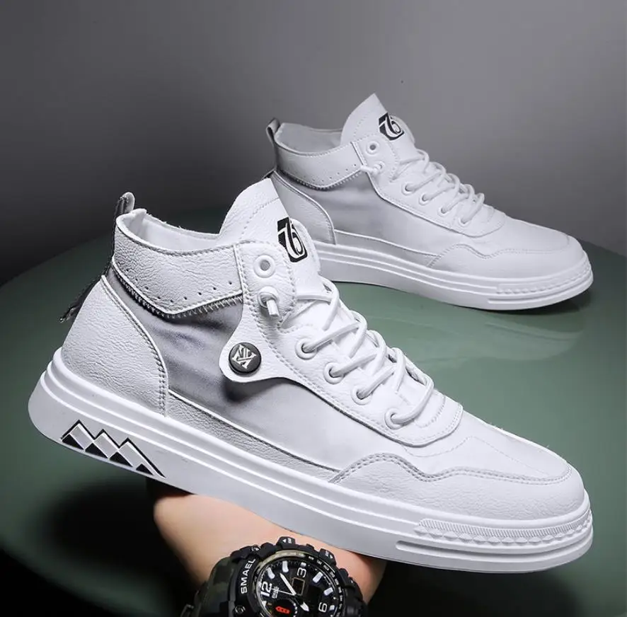 

Mannen Lederen Sneakers Mannelijke Comfortabele Running Sneaker Wit Casual Schoenen Man Mode Ademende Schoenen Zapatillas Hombre