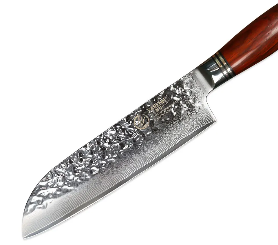 YARENH 7 inch Santoku нож шеф-повара японский VG10 филе нож Дамаск Сталь овощей Ножи лучшие sharp Professnal Кухня Ножи