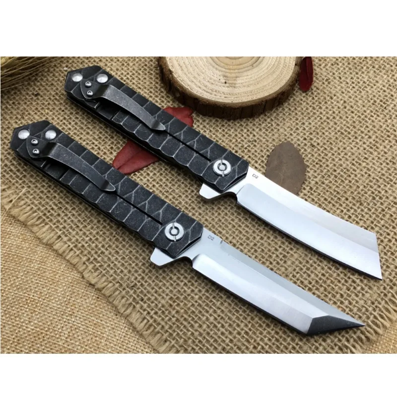 Тактический складной нож BS карманный клинок из стали с лезвием D2 для кемпинга и