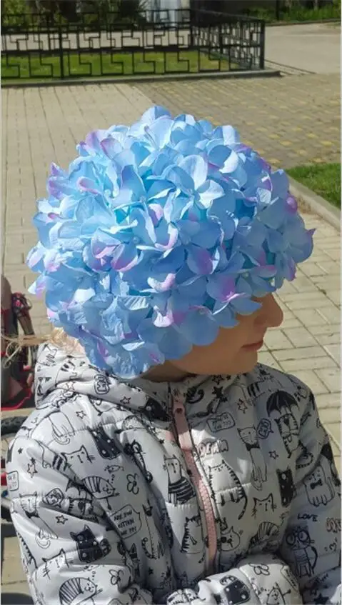 3D Цветочная Женская эластичная шапка для плавания в стиле ретро летняя модная