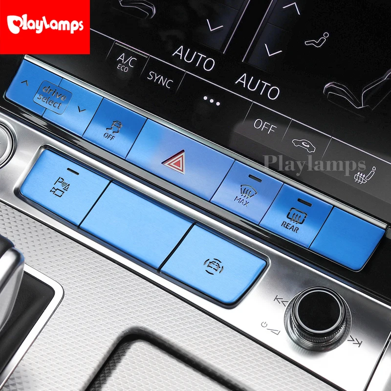 Для Audi A6 2019 привод выберите Предупреждение свет крышки кнопок ситckers интерьер