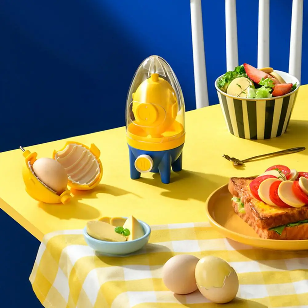 

Cute Rocket Shaped Egg Scrambler Egg Yolk Shaker Golden Egg Maker for Kids Or Dislike Yolk Person Kitchen Cooking Tool